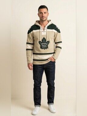 90. NWT - '47 Brand - NHL Toronto Maple Leafs Tri-Nilley 47 Unisex Lacer Hoodie